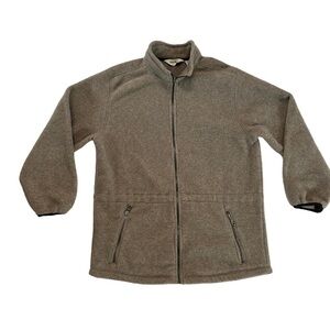 Vintage Eddie Bauer Polartec Fleece Jacket Mens Large Tan Beige Y2K Outdoor
